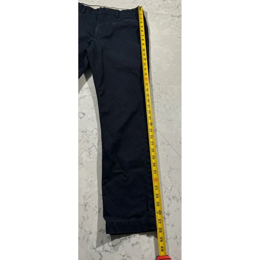 Banana Republic Aiden Chino Pants Mens 31x30 Navy Blue 100% Cotton Preppy Casual